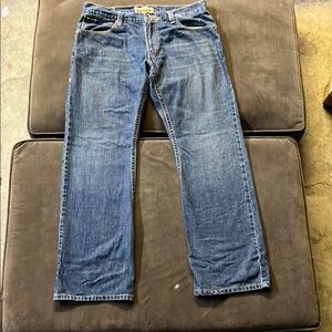 Levi's Blue Straight-Leg Jeans with Classic Stonewash